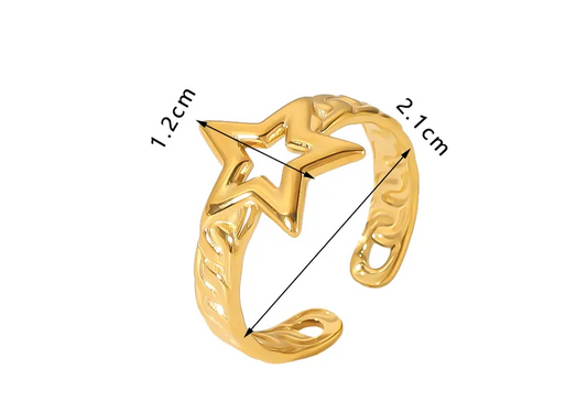 Anillo ajustable 'Star'